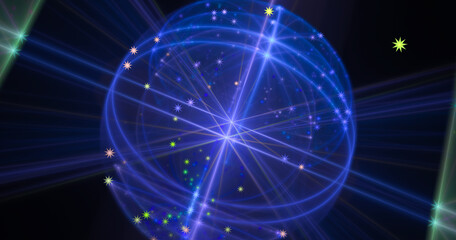 Fototapeta premium Technological textured background. Fractal graphics. Science and technology concept.