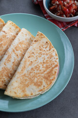 York ham and cheese quesadillas