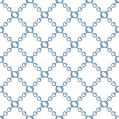 Chemical Formula with Circles vector outline Seamless Pattern