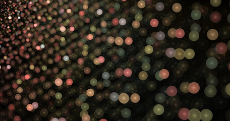 Background of fractal balls. Fractal abstract background.