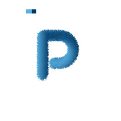 blue letter p 