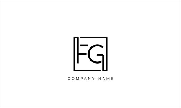 FG, GF Abstract Letters Logo Monogram