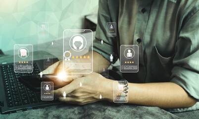 human resources personnel analysis concept : Changing the HR Landscape for Sustainable Business Success Driven by insights and focused on goals, processes, goals, skills