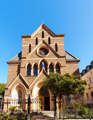 Fototapeta na wymiar exterior of a Catholic cathedral.