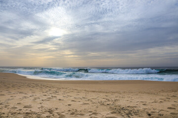 Brave sea of the coast of Alentejo in Portugal