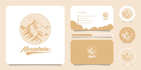 Mountain logo and business card design inspiration