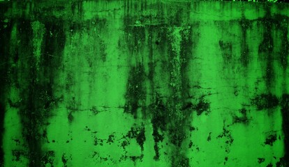 A textured green grunge background with dark patches and rough surface