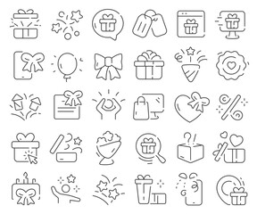 Surprise line icons collection. Thin outline icons pack. Vector illustration eps10
