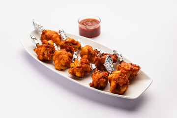 Chicken Lollipop Grilled Tandoori Non Veg With Schezwan sauce Dip Chutney