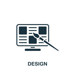 Design icon. Monochrome simple Project Planning icon for templates, web design and infographics
