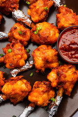 Chicken Lollipop Grilled Tandoori Non Veg With Schezwan sauce Dip Chutney