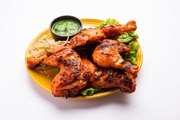 Tandoori Chicken is an Indian non vegetarian spicy food