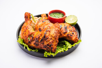 Tandoori Chicken is an Indian non vegetarian spicy food