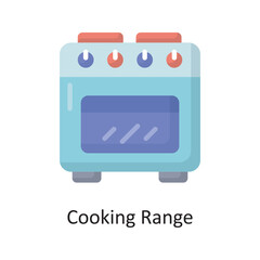 Cooking Range Vector Flat Icon Design illustration. Housekeeping Symbol on White background EPS 10 File