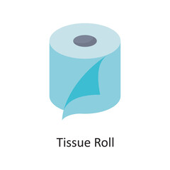 Tissue Roll Vector Flat Icon Design illustration. Housekeeping Symbol on White background EPS 10 File