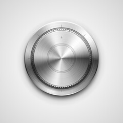 High detailed vector illustration of metallic knob.