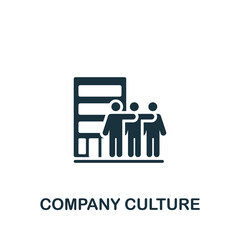 Company Culture icon. Monochrome simple Recruitment icon for templates, web design and infographics