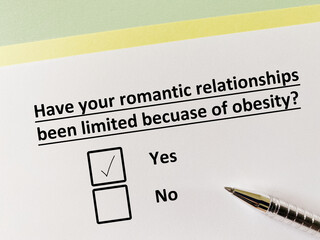 Fototapeta premium Question about obesity