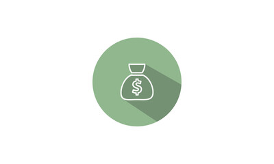Money bag sign vector icon design template illustration