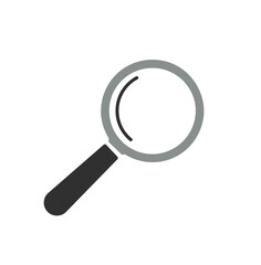 isolated black and white Magnifying glass icon-Magnifying -glass single