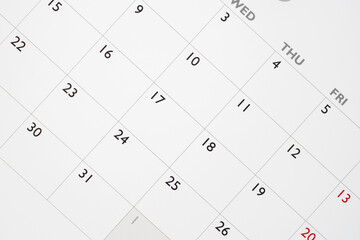 calendar page date background business planning appointment meeting concept