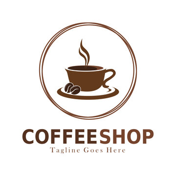 Coffee Shop logo design. Template for Business sign, identity for Restaurant, Cafe, Royalty, Boutique, Heraldic, and other vector illustration