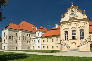 Fototapeta na wymiar Zeliv Premonstratensian monastery Trckuv hrad and Abbey