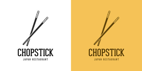 chopstick logo design vector illustration