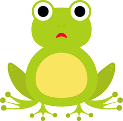 frog vector design illustration isolated on transparent background 