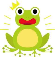 Obraz premium frog vector design illustration isolated on transparent background 