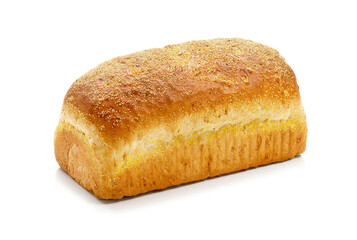 loaf of bread isolated on white