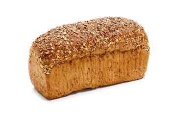 loaf of bread isolated on white
