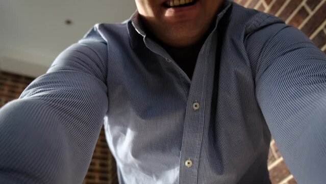 Strong angry man strangling someone in a fit of rage