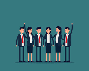 Business good colleagues. Vector illustration of business