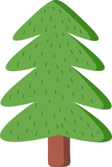Ceder Christmas tree flat icon Coniferous forest