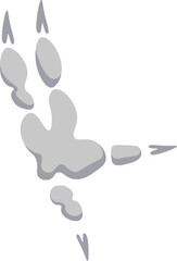 Bird footprint flat icon Steps and trails