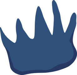 Hedgehog footprint flat icon Wild animals steps and trails