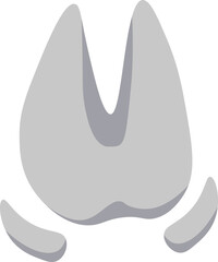 Moose footprint flat icon Animal steps and trails