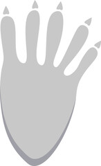 Wild animal footprint flat icon Steps and trails