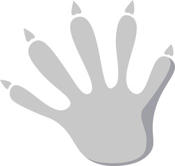 Wild animal footprint flat icon Raccoon steps