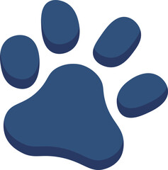 Domestic cat footprint flat icon Steps and trails