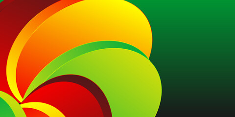 dynamic green orange wave background gradient, abstract creative scratch digital background