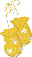 Cute gloves for newborn flat icon Baby care