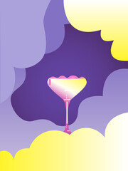 illustration of a cocktail with ice