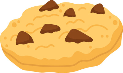 Chocolate cookies flat icon Tasty dessert Bakery