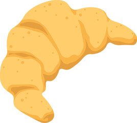 Fragrant croissant flat icon Tasty dessert Bakery