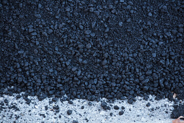 bluish-black asphalt on the ground outdoors