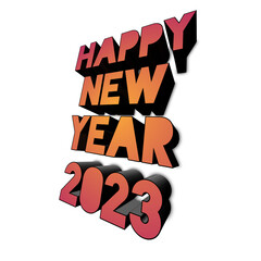 2023 3d Realistic Gold Foil Balloons. Merry Christmas and Happy New Year 2023 greeting card. Vector illustration EPS10