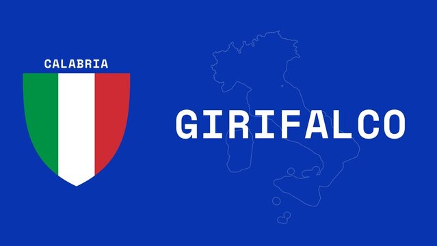 Girifalco: Illustration mit dem Ortsnamen der italienischen Stadt Girifalco in der Region Calabria