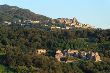 Fototapeta na wymiar Loreto-Di-Casinca village in eastern coast of Corsica